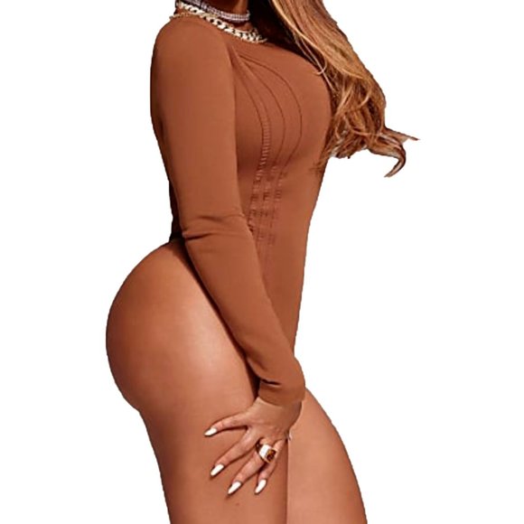 IVY PARK Brown Long Sleeve Bodysuit - Picture 6 of 9